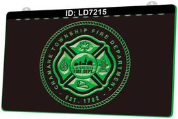 LD7215 Cramahe Township Fire Department 3D Engraving LED Light Sign Wholesale Retail