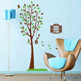 Cage flower cane sitting room background can remove wall household adornment wall stickers 210420