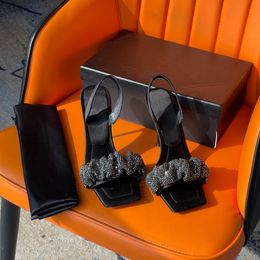 Catwalk Style Designer Heels Luxury Rhinestone Womens Dress Shoes Women Sandals High 5.5/7.5/10.5cm Size 34-40 XX-0375