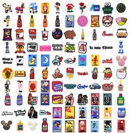 Wholesale Fast delivery custom mexican style PVC shoe charms pvc shoecharms buckle soft rubber for croc shoes