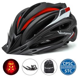 Cycling Helmets VICTGOAL Bicyc Helmets Matte Black Men Women Bike Helmet Back Light MTB Mountain Road Bike Integrally Moulded Cycling Helmets HKD230626