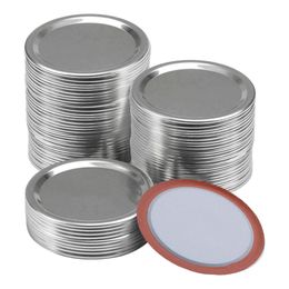 Regular Mouth 70MM Mason Jar Canning Lids, Reusable Leak Proof Split-Type Silver Lids with Silicone Seals Rings 1000pcs