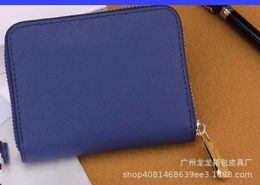 Fashion- 2021 cross pattern popular men's and women's universal zero wallet short zipper wallet card bag simple