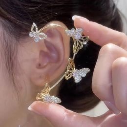 Dangle & Chandelier Hollow Out Butterfly Ear Cuff Earrings 2022 New Trendy Personality Non Ear Hole Hanging Earings Fine Quality
