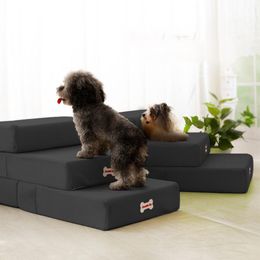 Cat Beds & Furniture Stuff Ramps For Dog Breathable Mesh Foldable Padded Pet Stairs Detachable Bed Ramp 2 Steps Sturdy Build
