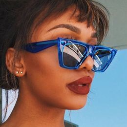 Square Sunglasses Brand Desinger Cat Eye Sun Glasses Women Big Frame Eyewear for Female oculos UV400