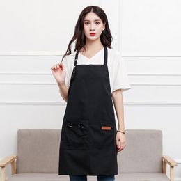 Aprons Canvas Pockets Apron Butcher Crafts Baking Chefs Kitchen Cooking BBQ Plain