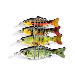 En Kaliteli 12 Renk 11.2 cm 14g Bas Balıkçılık Cazibesi Topwater Balıkçılık Lures Çok Eklemli Swimbait Gerçekçi Sert Yem Alabalık Perch