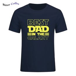 NEW Best Dad In The Galaxy T-Shirt Funny Fathers Day Present Birthday Gifts For Men Husband Summer Cotton T Shirt T-shirt 210409