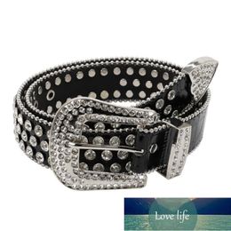 Trendy Crystal Rhinestone Leather Belt for Women Luxury Silver Bead Cowgirl Cowboy Strass Belts Bling Ceinture Strap Waistband Factory price expert design Quality