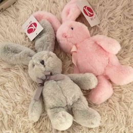 Cute doll high quality couple bow tie rabbit baby child doll plush rabbit doll baby soothing sleeping partner holiday gift Y211119