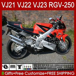 Body For SUZUKI RGV250 factory red SAPC VJ22 RGV-250 Panel 1990 1991 1992 1993 1994 1995 1996 20HC.40 RVG250 VJ 22 RGVT-250 RGVT RGV 250CC 250 CC 90 91 92 93 94 95 96 Fairing