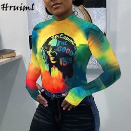 Tops People Avatar Doodle Round Neck Fashion Arrival Shirts for Women Long Sleeve Printing Skinny Novelty Roupas Femininas 210513