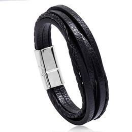 Genuine Leather Bracelets Men Punk Vintage Multilayer Braided Rope Bracelets for Male Female Bracelets Jewelry