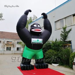 Personalised Inflatable Cartoon Orangutan 6m Outdoor Animal Mascot Advertising Blow Up Baboon With Custom Printing For Parade Events