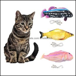 Cat Pet Supplies Home & Gardencat Toys Floppy Fish Toy, 12" Long Realistic Plush Moving Electric Wagging Tail Fish, Funny Interactive Pets C