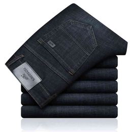 ICPANS Denim Jeans Men Casual Classic Basic Straight Black Jeans For Men Business Pants jeans men regular fit Big Size 40 210331