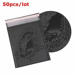 Gift Wrap 50 Pcs Bubble Envelope Black Poly Mailer Mailers Padded Envelopes Packaging Lined Self Seal Bag