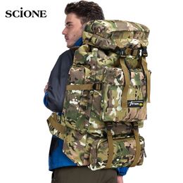 70L Tactical Bag Military Backpack Mountaineering Men Travel Outdoor Sport Bags Molle Backpacks Hunting Camping Rucksack XA583WA 220216