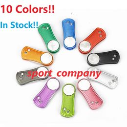 Foldable Golf Divot Tool Metal Aluminum Handle 10 Colors In Stock Golf Ball Tool Pitch Groove Cleaner Golf-Training Aids Golf Accessories Stainless Steel Green Fork