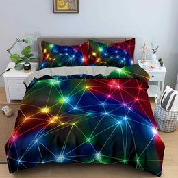 3D Printing Bedding Set Luxury Duvet Cover With Pillowcase Quilt Queen King Starry Sky Pattern Comforter 210615