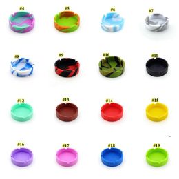 New19 Styles Silicone Ashtray Creative Round Silicone Ashtray Anti-shock Smoke Ash Tray Fashion Environmental Hotel Home Ashtray EWE7272