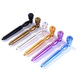 Colourful Portable Removable Pipes Dry Herb Tobacco Handpipe Smoking Innovative Alloy Cigarette Philtre Design Aluminium Holder DHL