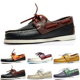 Shoes Casual 2024 Men Black Loafers Outdoor Flat Slip on Fashion Mens Trainers Sneakers Size 36-45 Color37105 438105 Fashi s