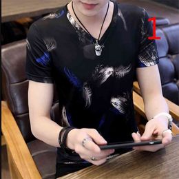 Ultra-thin hollow transparent flower t-shirt Korean personality ice silk breathable sexy half sleeve tide 210420