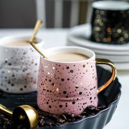 Mugs European Ceramic Coffee Mug Porcelain Starry Sky Pattern Office Teacup Creative Simple Household Breakfast Milk Drinkware