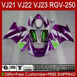 Bodys For SUZUKI RGVT purple white RGV 250CC 250 CC RGV-250 Panel RVG250 20HC.126 RGVT-250 90 91 92 93 1994 1995 1996 RGV250 SAPC VJ22 1990 1991 1992 1993 94 95 96 Fairings