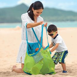 stuff box Canada - Children Sand Away Protable Mesh Bag Kids Beach Toys Clothes Towel Net Baby Toy Storage Sundries Bags