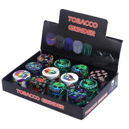 smoking accessories grinder 40MM 4 layer whole body UV color printing cigarettes grinder various patterns of zinc alloy cigarette grinders