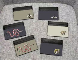 Luxury designer tiger head women card holder multi-card coin purse brand design bee female wallet mini clutch bag men's wallets purses