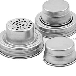 Shaker Lids Stainless Steel cover for Regular Mouth Canning Jars Rust Proof Cocktail Shaker Dry Rub Cocktail 70mm RRB11192