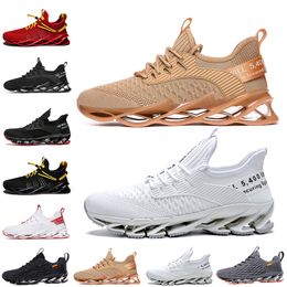 Non-Brand men women running shoes Blade slip on black white all red Grey orange Terracotta Warriors trainers outdoor sports sneakers