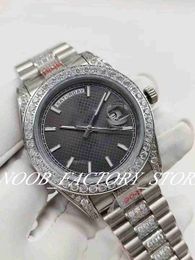 Men Watches Factory Sale Grey Diamond Bezel Classic 41 mm 2813 Automatic Movement Diamond Strap Christmas Gift Wristwatches Original Box