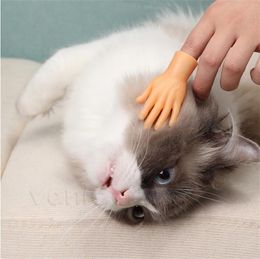 Cat Toys Pets Mini Hands Toy Palm Shaped Creative Finger Small Hand Tease Kitten Cats Massager Grooming Gloves For Pet Supplies ZC474