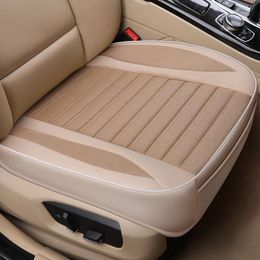 Car Seat Covers Flax Cover Protector Washable Linen Front Cushion Ultra-Luxury Breathable Pad Mat For Interior Truck Suv Van MPV