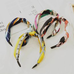 Korean Fashion Girls High Quality Style Hari Hoop Women Cross Headwear Classical Knotted Hair Band Widened Hairband