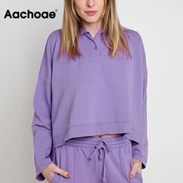 Aachoae Women Casual Solid Batwing Long Sleeve Oversize Blouse Shirt Turn Down Collar Loose Basic Ladies Tops Autumn Spring 210413