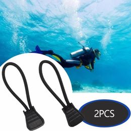 2 Pcs Scuba Diving Hose Retainer Rope Clip Holder Elastic Bungee Rope & Tap Bcd Buckle Hook Equipment