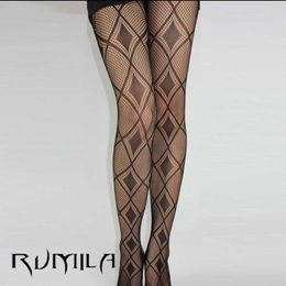 Fashion Womens Lady Girls Black Sexy Fishnet Pattern Jacquard Stockings Pantyhose Tights skull Woman 1pcs dww36 X0521