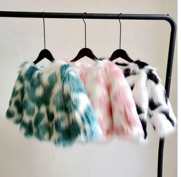 2021 NEUE Kinder Luxurys Winter Pelzmantel Mädchen Leopard Langarm Verdickung Mäntel Weihnachten Designer Baby Mädchen Jacke Kinder Warme Outwears