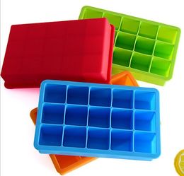 Silicone Ice Molds 15 Lattice Buckets And Coolers Bingge Portable Square Cube Chocolate Candy Jelly Mold DIY Shape Tray Fruit