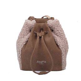 2021 New Arrivals Women's Backpacks For Female Lamb Hair Frosted Skin Black Solid Colour Design High Quality Trend Daily Use Bag Y1105