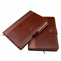 Agenda 2021 Retro Vintage PU Leather Cover Notebook Note Book Traveler Notepad Stationery Supplies A5 A6 B5 Notepads