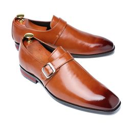 Mens Wedding Oxford luxurys Shoes Black Genuine Leather Brogue Men's Dress Shoe Slip On Business Formal designer boots