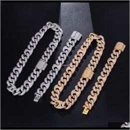 Necklaces & Pendants Drop Delivery 2021 Miami Cuban Link Chain 18Mm Hip Jewellery Men Iced Out Chains Luxury Designer Necklace Bling Diamond Me