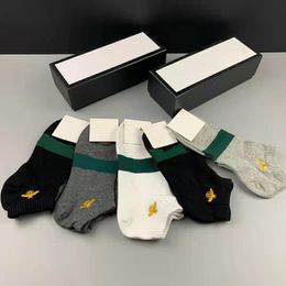 2021 top men&#039;s and women&#039;s socks 5 pairs of luxury sports summer short mesh embroidery box